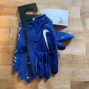 New with tags Men's Small Nike Vapor Jet Football Gloves Blue